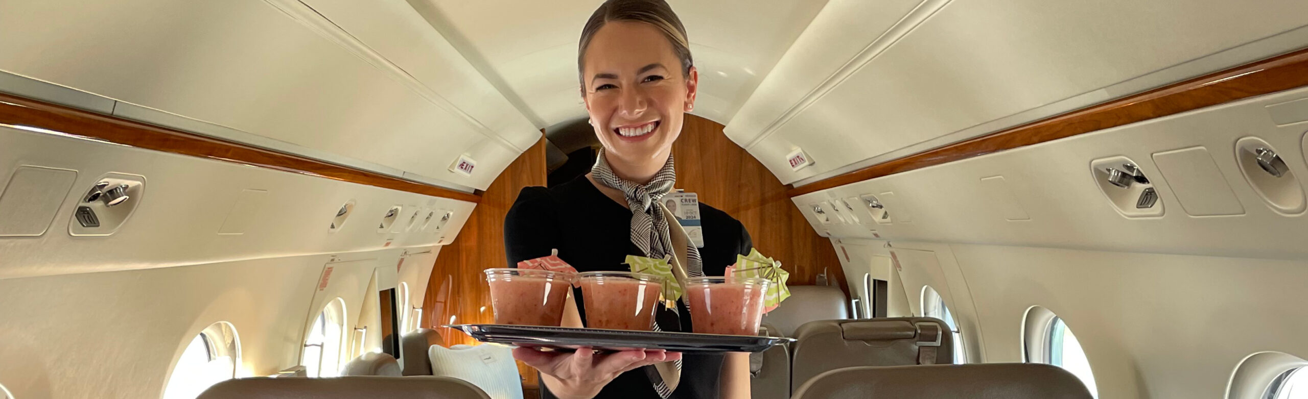 The Private Jet Experience with Excellent Cabin Attendants