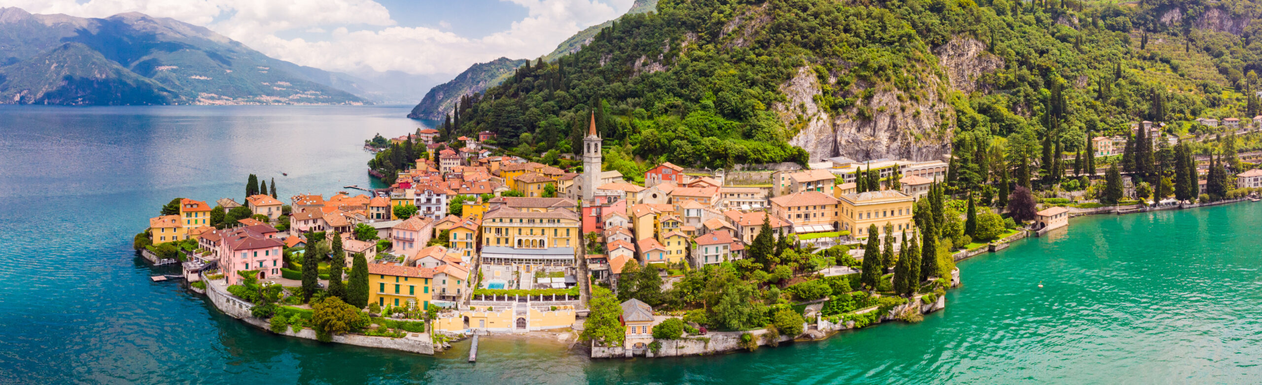 Best Things To Do In Lake Como Italy - Lake Como town on edge of land mass