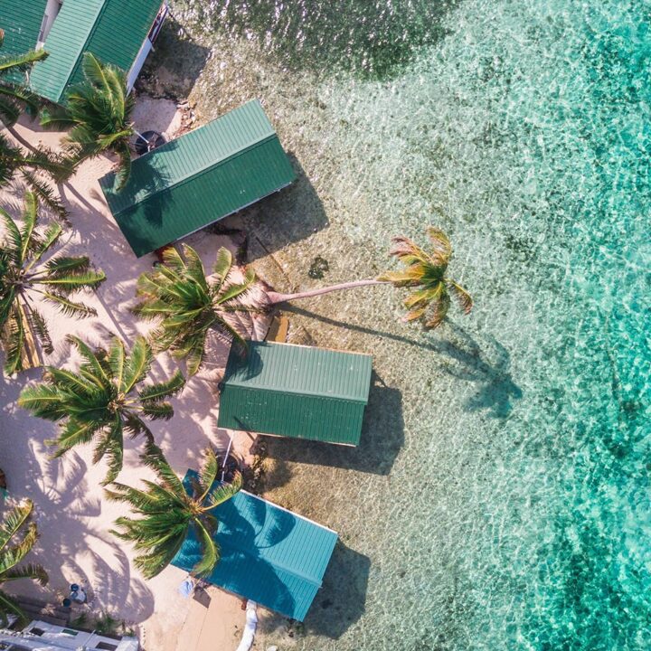 Flights To Belize: beaches from above