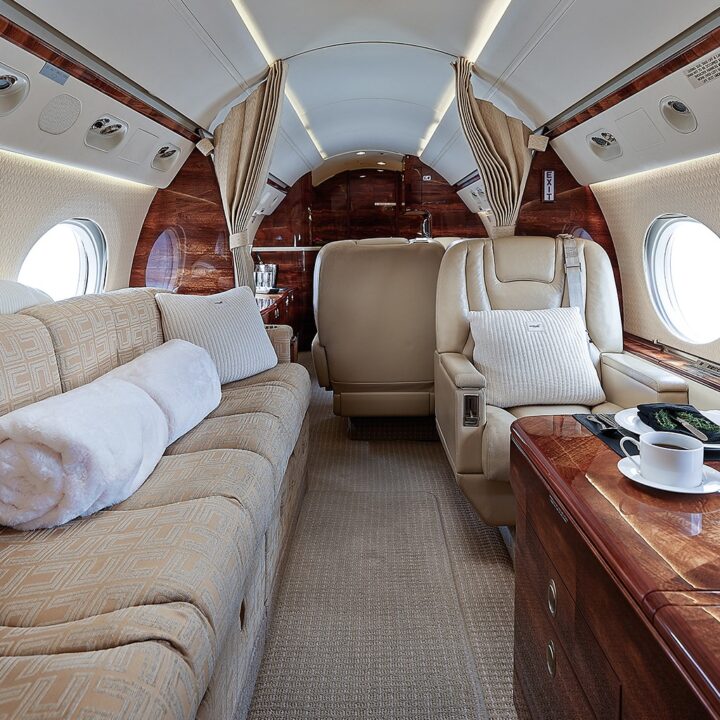 future of private air travel, private jet interior