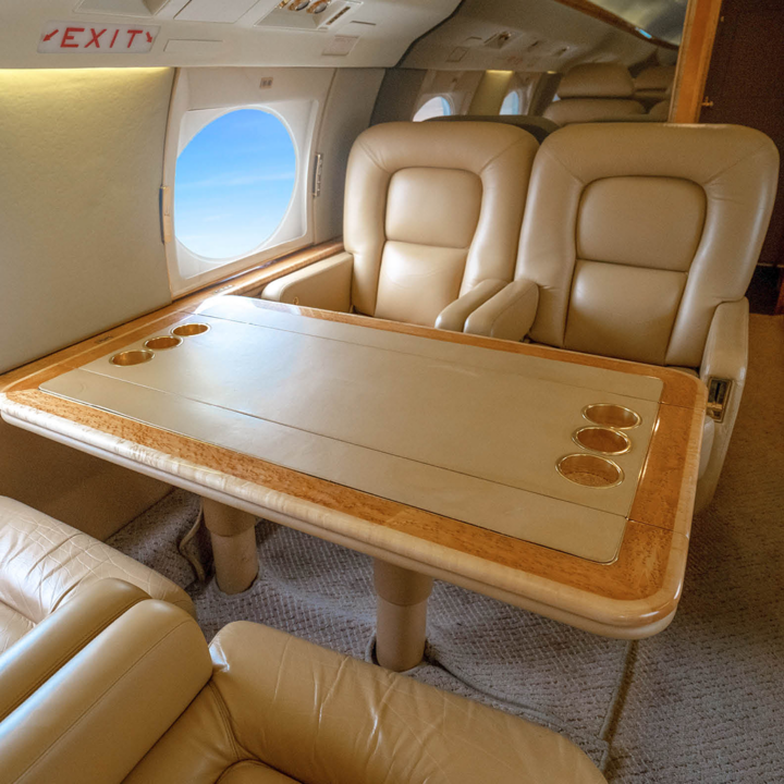 interior of private airplane, part of the air charter association