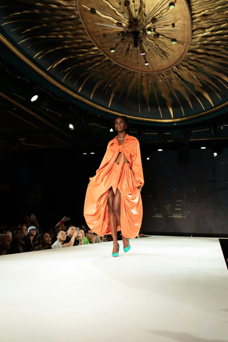 model on runway at fashion week worldwide 2024