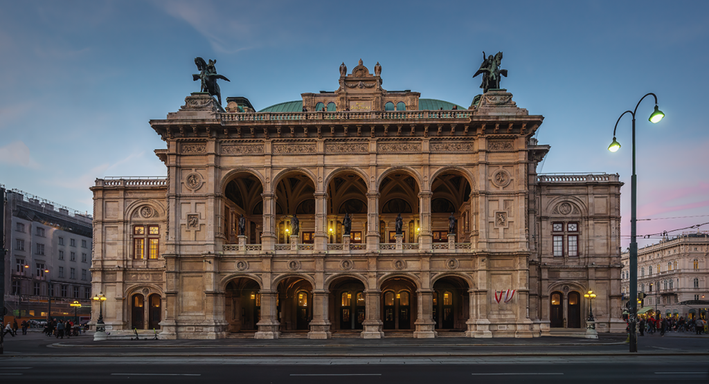 Vienna Opera Ball at sunset