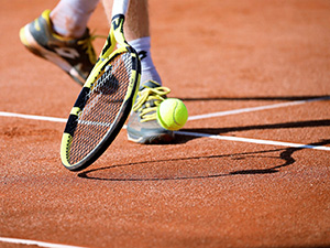 tennis on a clay court