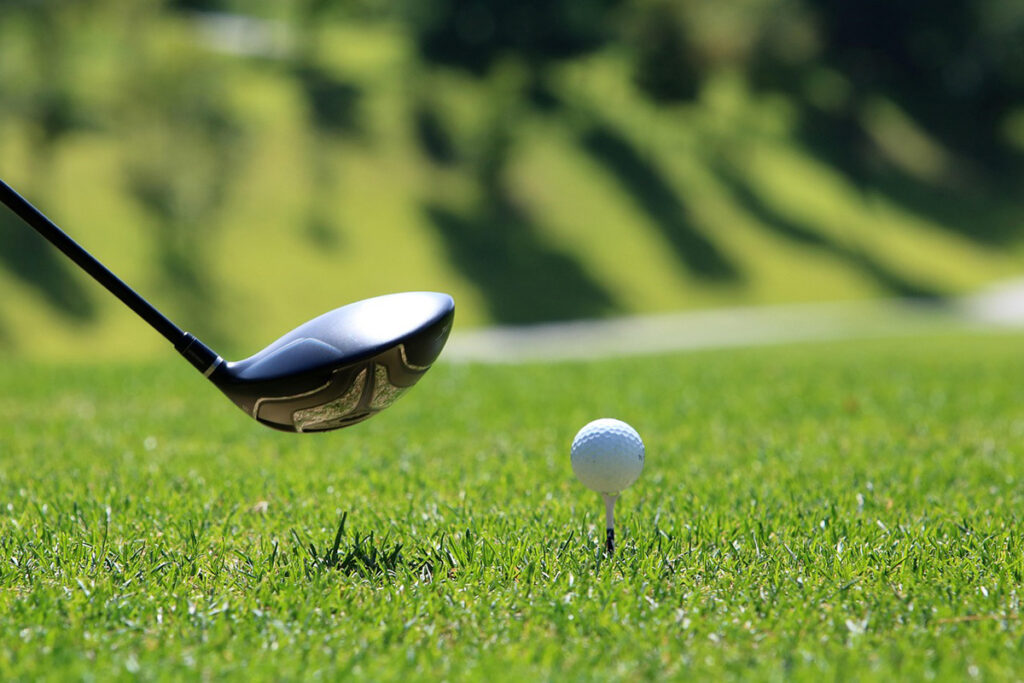Genesis Scottish Open; close up of golf ball and club