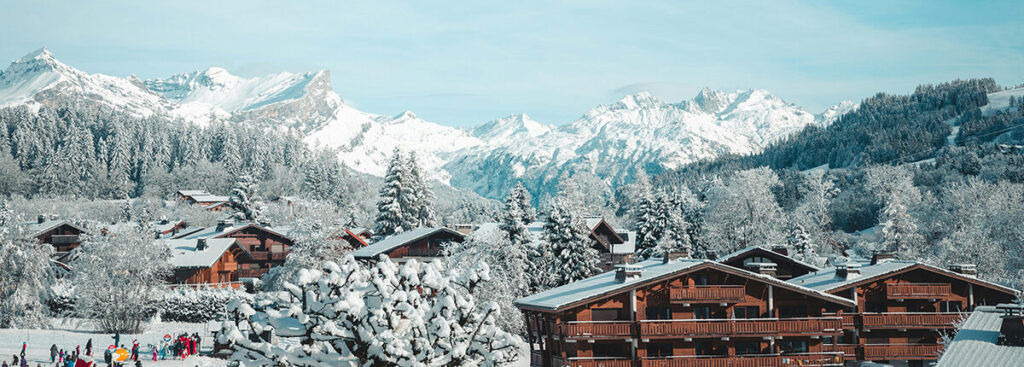 Ski Chalets during the winter