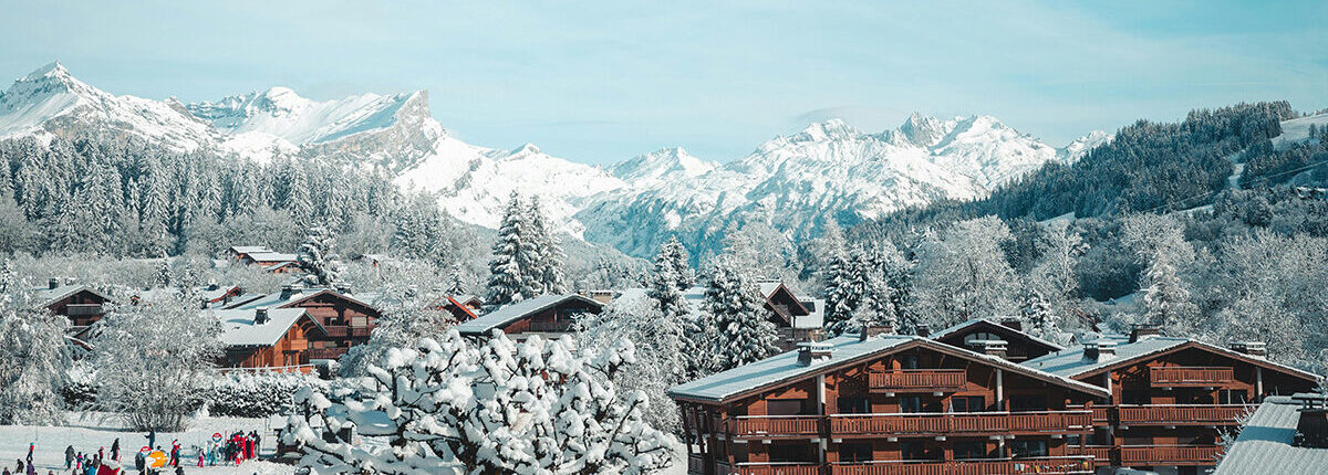 Ski Chalets during the winter