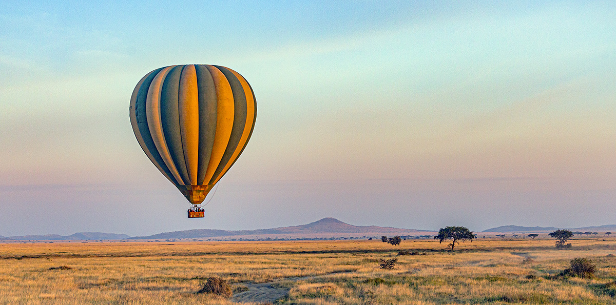private hot air balloon safaris over serengeti