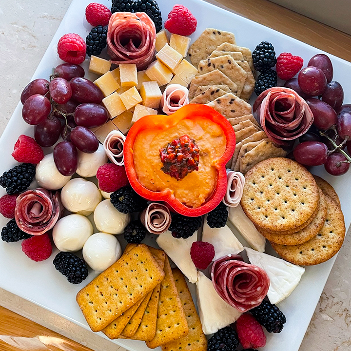 custom charcuterie crafted based on passengers' dietary requests